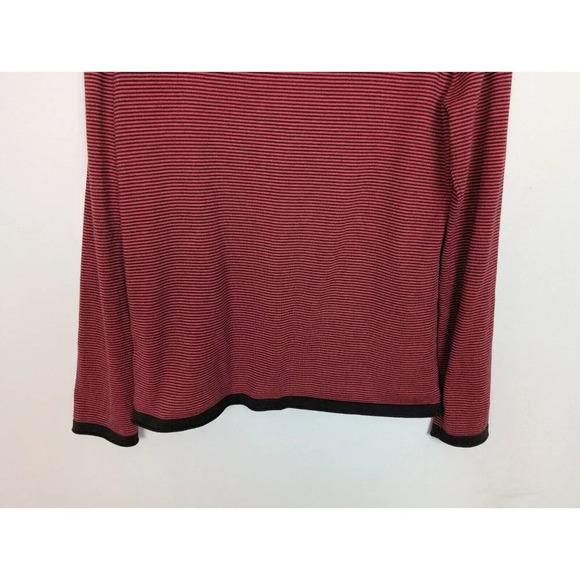 Title Nine L Synergy Rolled Mock Neck Turtleneck Sweater Stripe Outdoors Hiking - Picture 9 of 12